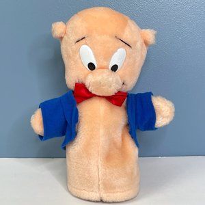 Vintage 1993 Warner Bros Porky Pig‎ 9" Plush Stuffed Animal Toy